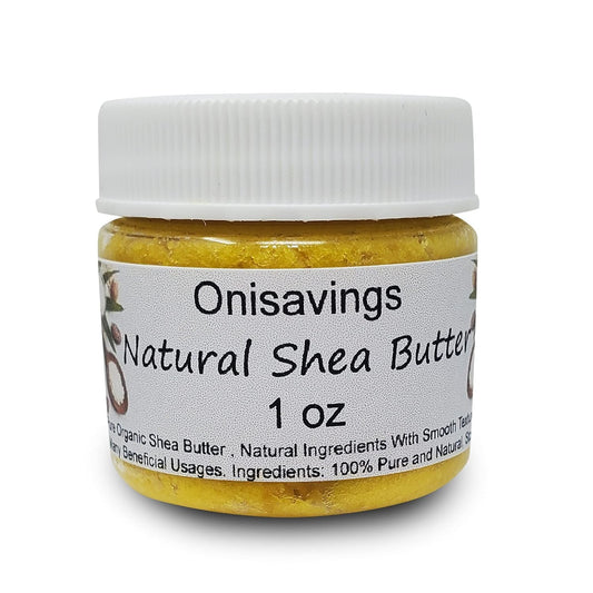 Onisavings Shea Butter Organic Creamy Pure Raw Unrefined African Shea, Skin Nourishment,Eczema, Stretch Marks For Face Body and Hair Travel Size by Romeriza...