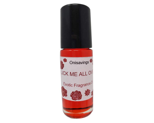 Lick Me All Over Body Oil Scented Fragrance In a 1 oz Glass Roll On