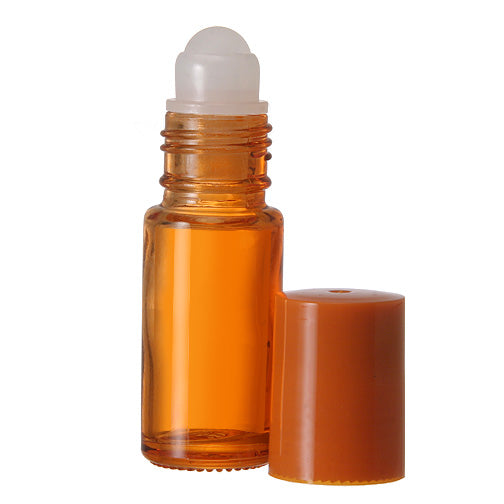 1 OZ, Pack of 4 ORANGE , Empty Bottles, Refillable 30 ml Size With Rollers