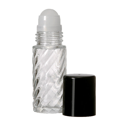 1 Oz Empty Bottle - Stylish Swirl Essential Oil Roller Bottle - Easy Refillable