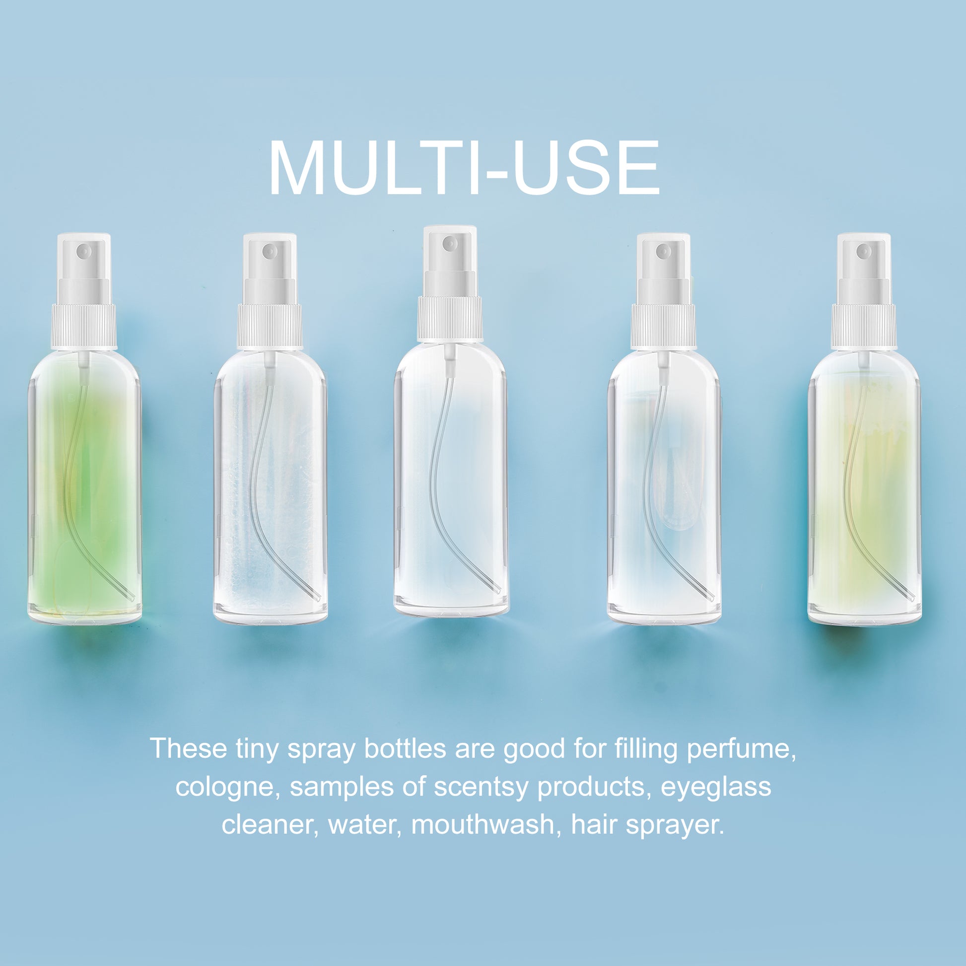 Mini Spray Bottles, Mist Spray Bottles, Travel Spray Bottle for Hair,  Perfume, Water, Cologne, Samples