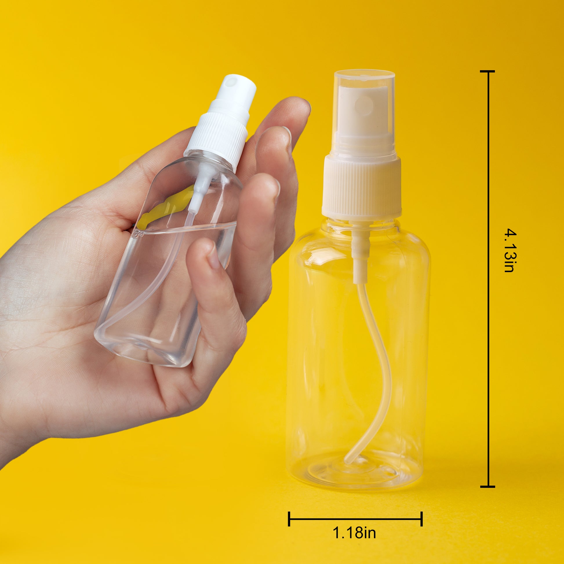 Mini Spray Bottles, 2oz/50ml Small Spray Bottle, Plastic Travel Spray Bottle for Liquids, Refillable Hand Spritzer Bottles for Liquids, Clear