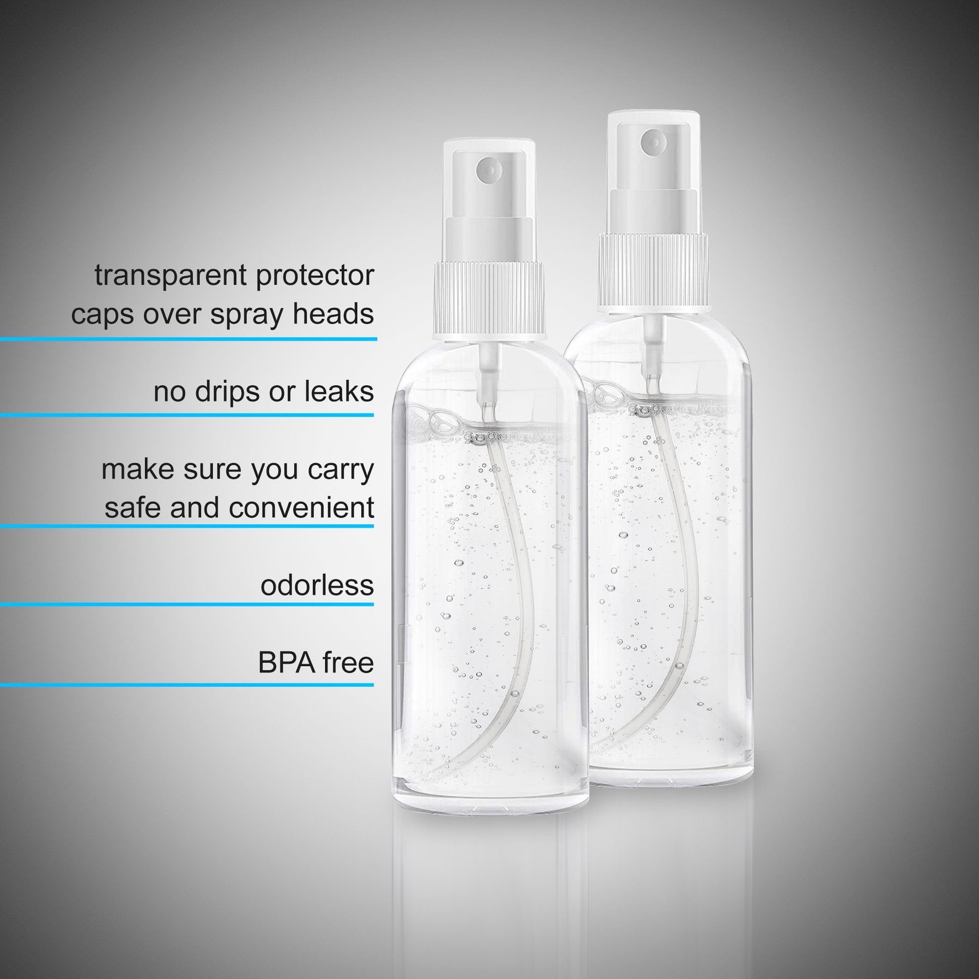 Mini Spray Bottles, 2oz/50ml Small Spray Bottle, Plastic Travel Spray  Bottle for Liquids, Refillable Hand Spritzer Bottles for Liquids, Clear  Alcohol