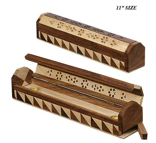 Onisavings Romeriza- Incense Holder Handmade Wooden, Excellent Décor for Home, Work,Modern Gift Variaton,Aromatherapy and Relaxation for Any Place (Coffin Style Join Wood)