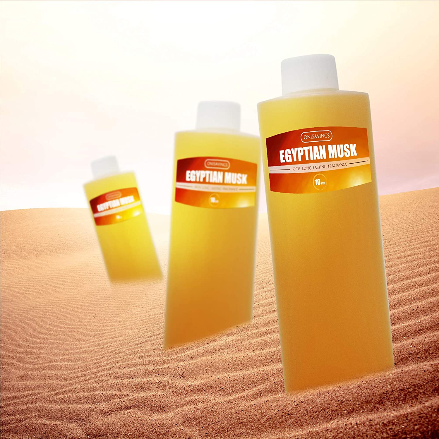 10 oz. Light Brown - Bargz Perfume - Egyptian Musk Body Oil Scented  Fragrance 