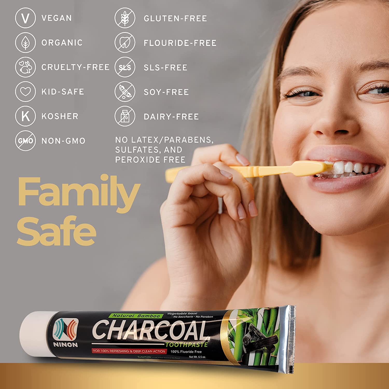 Activated Charcoal Teeth Whitening Powder [FREE Bamboo Toothbrush] Nat –  Romeriza.Inc